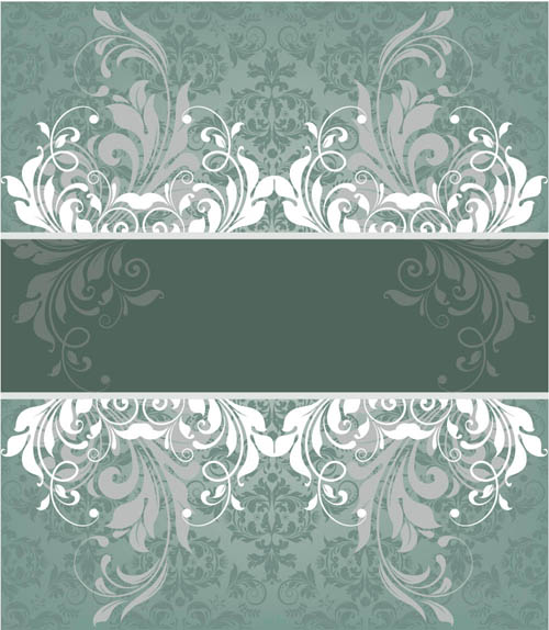 White Floral elements background vectors material white floral   