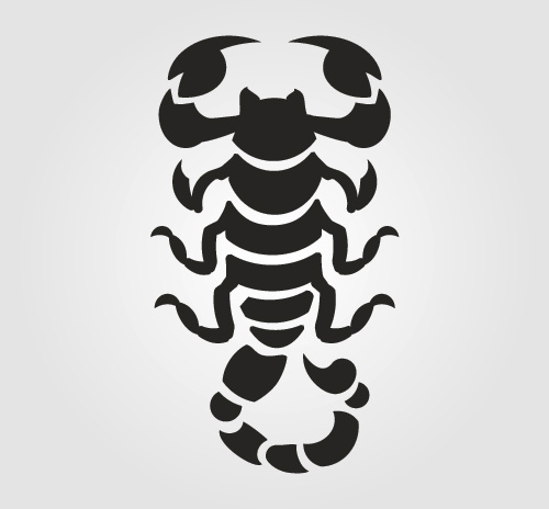 Scorpion silhouette vector set material 02 silhouette scorpion material   