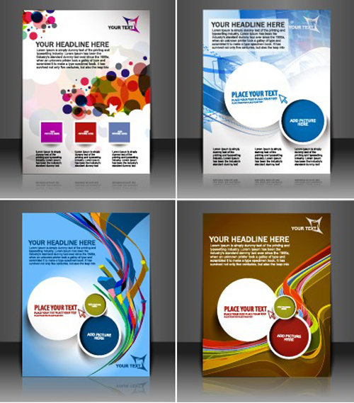 Set of Modern magazine cover design vector 02 modern magazine cover   