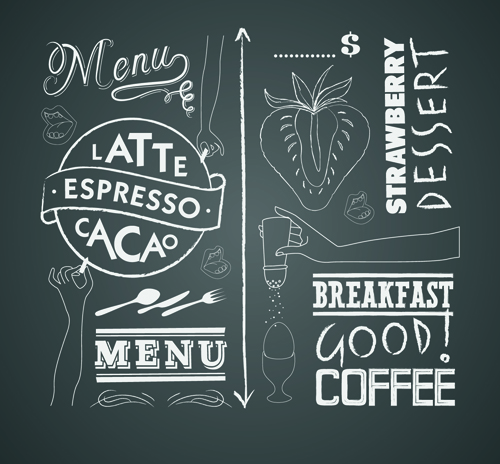 Black Style Menu vector 02 style menu black   