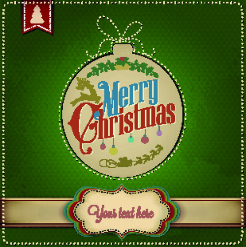 Vintage Christmas typography vector background 01 vintage Vector Background christmas background   