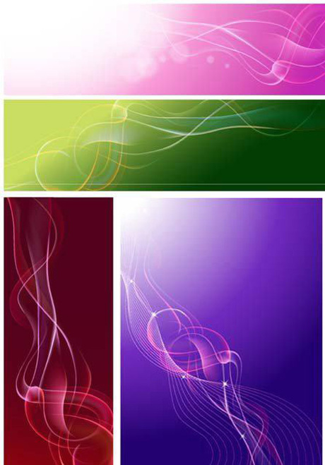 Light smoke backgrounds vector graphic smoke line fashionable dazzling curve Cool abstraction colorful   