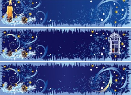 Blue Christmas decoration banner Illustration vector illustration decoration christmas bright banner   