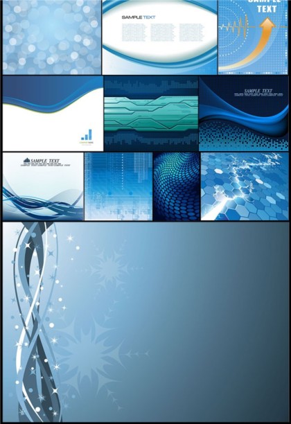 Halation Blue background set vector halation blue background   