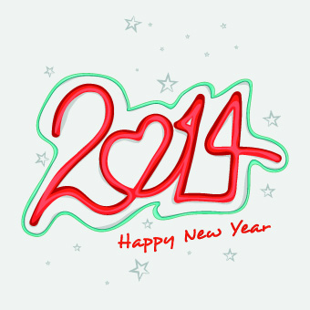 New Year 2014 vector graphics 02 vector graphics vector graphic new year 2014   