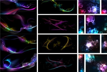 Different fashion Shiny fantasy background vector shiny fashion fantasy different background   