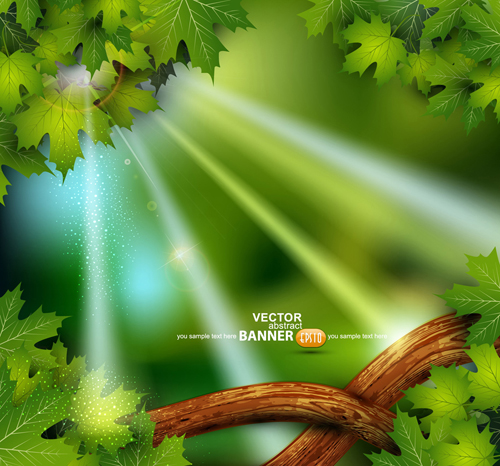 Shiny Green leaves background design vector 02 shiny leaves leave green   