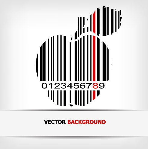 Creative Barcode background vector set 02 creative barcode   