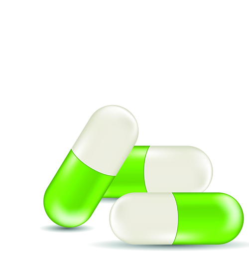 Green medical capsule design vector 04 medical green capsule   