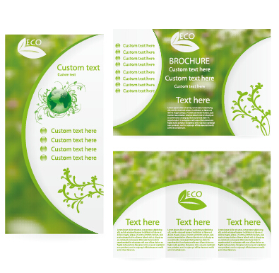 Vector ecology brochure cover template 02 template ecology cover brochure   