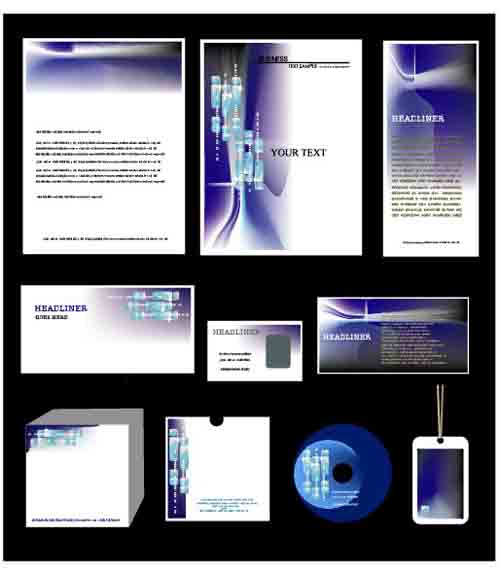 Corporate Identity Kit cover vector set 02 kit identity cover corporate   