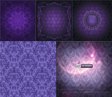 Purple background classical pattern vector purple pattern classical   