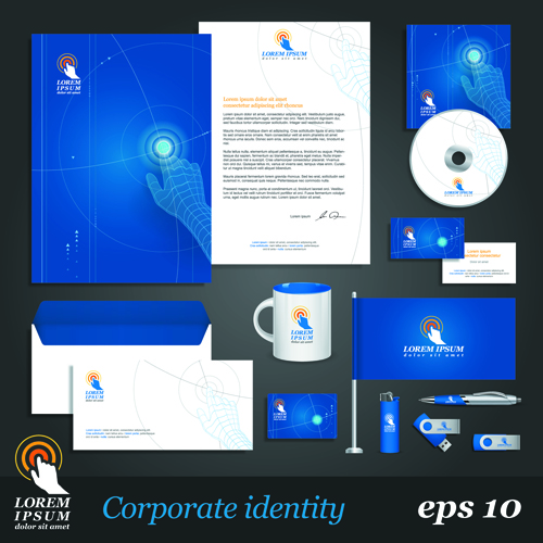 Corporate Identity Kit vector Templates 02 vector template template identity corporate   