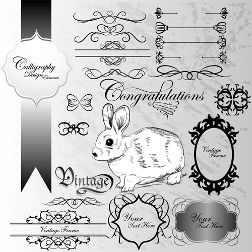 Antique decor design elements vector 05 elements element decor antique   