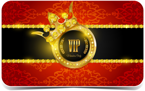 Diamond VIP card red and black vector 04 vip card vip red diamond card black   