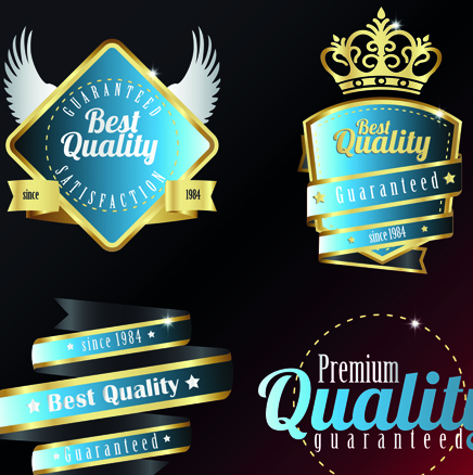 Vintage quality and premium labels vector 04 vintage quality premium labels label   
