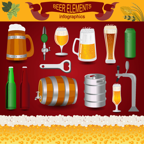 Vector beer menu creative design graphic 03 menu creative beer   