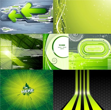 Green technology design elements background vector technology green background   