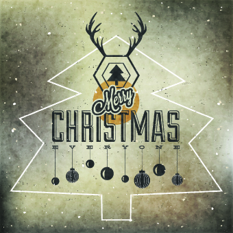 Retro 2014 Christmas and Happy New Year background 01 Retro font new year christmas background   