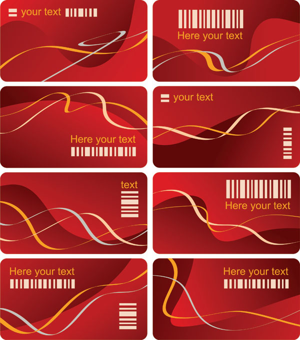 Dynamic line card background vector set vip card template card business card background   