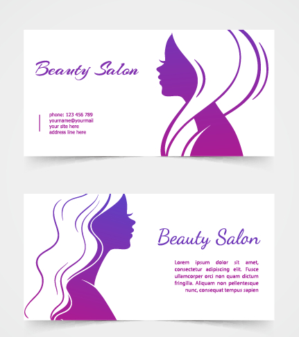 Exquisite beauty salon business cards vector material 02 material exquisite business cards business card business beauty salon   