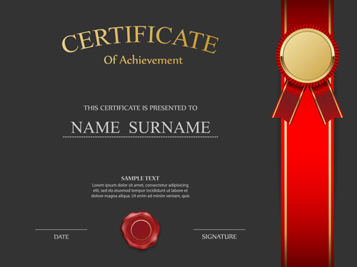 Certificates ornate design vector template 03 template ornate certificates   