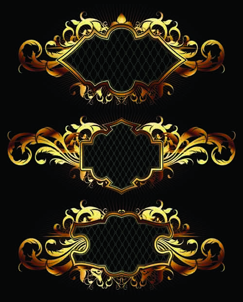 luxurious Gold design elements vector labels 01 luxurious labels label gold elements element   