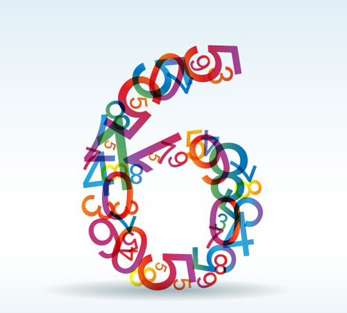 Set of Rainbow numbers elements vector 04 rainbow numbers number elements element   