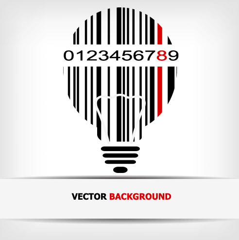 Creative Barcode background vector set 03 creative barcode   