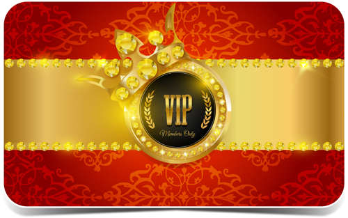 Diamond VIP card red and black vector 02 vip card vip red diamond black   