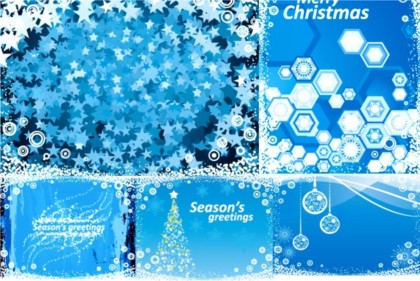 Dream Blue Christmas background vector dream christmas blue background   