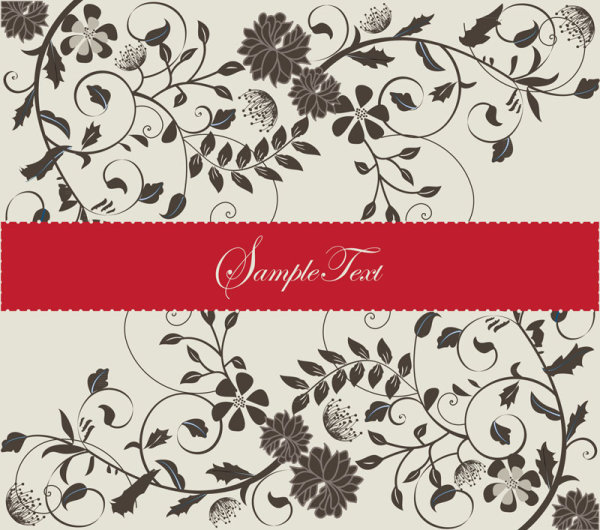 Vintage floral frame vector backgrounds set 05 vintage floral frame floral   