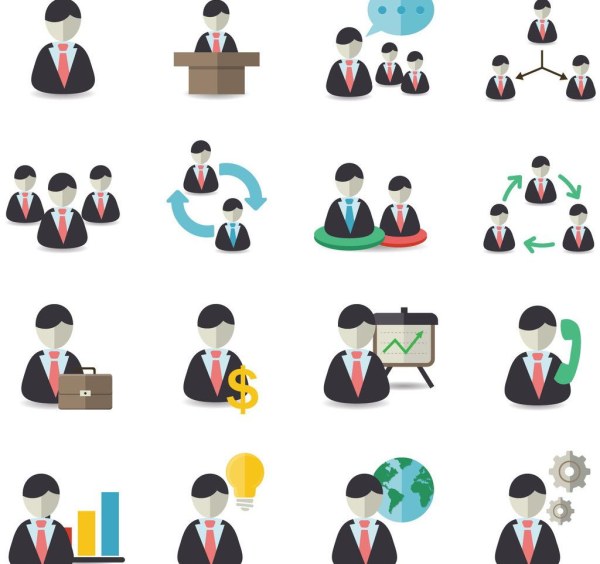 Business men office figures icons office icons figures business   