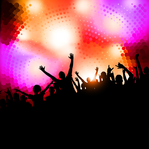 Party People silhouette vector 03 silhouette people party   