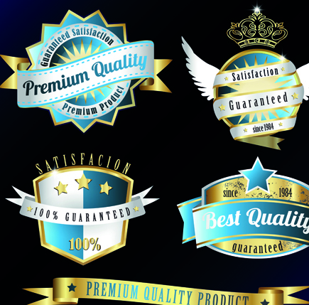 Vintage quality and premium labels vector 03 vintage quality premium labels label   