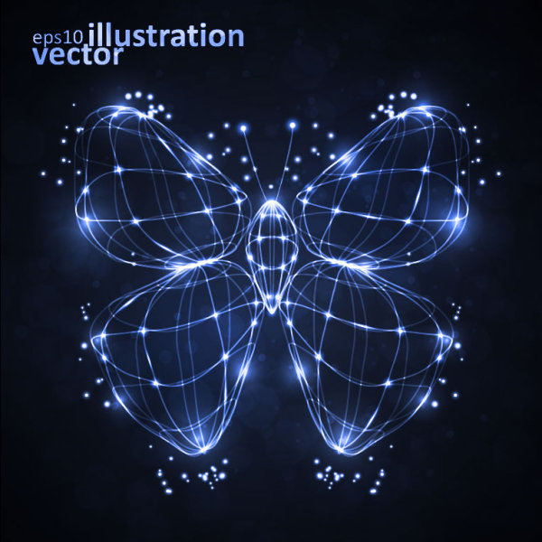 Transparent Butterfly vector Illustration 02 vector illustration transparent butterfly   