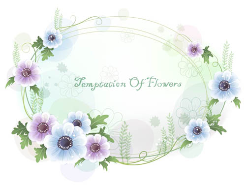 Beautiful flower frame design vectors frame flower beautiful   