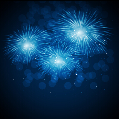 Blue fireworks vector background 01 Fireworks blue background   