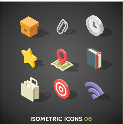 Isometric icons flat vector design 04 isometric icons   