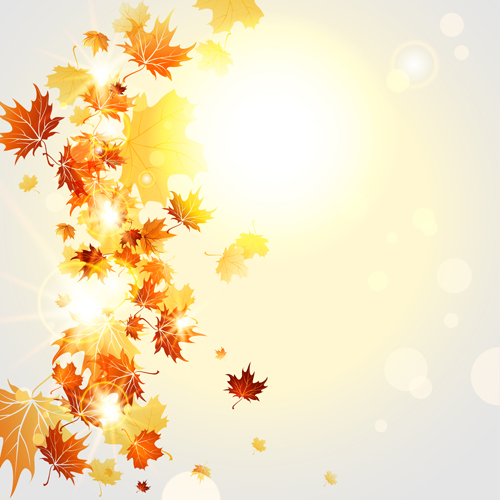Bright autumn leaves vector backgrounds 07 Vector Background leave backgrounds background autumn leaves autumn   