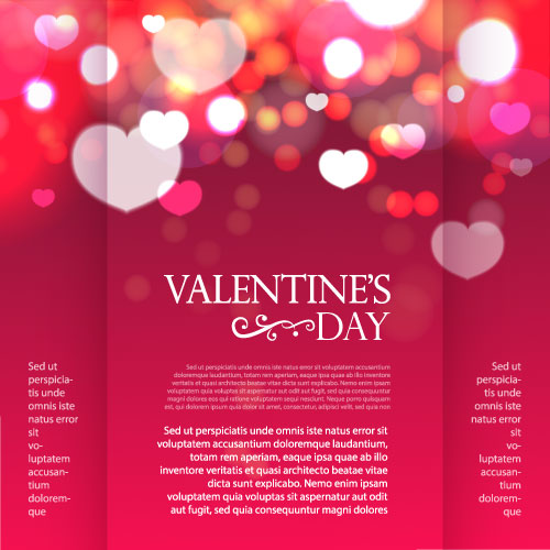 Valentines day flyer and brochure cover vector valentines flyer day cover brochure   