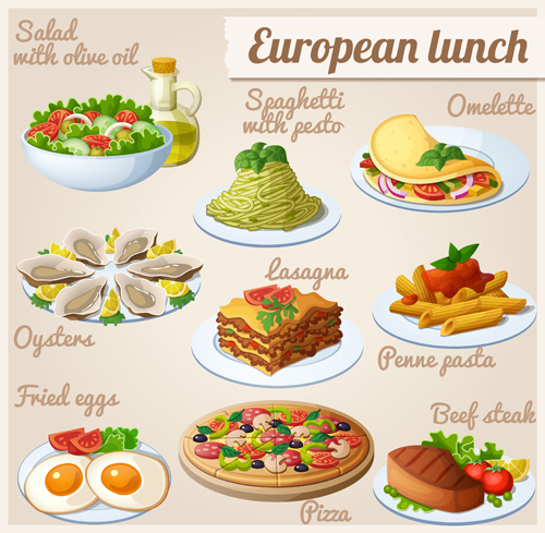 Huge collection of various food icons vector 07 icons Huge collection food   