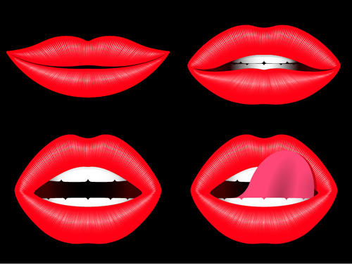 Woman red lips design vector 02 woman red lips design   