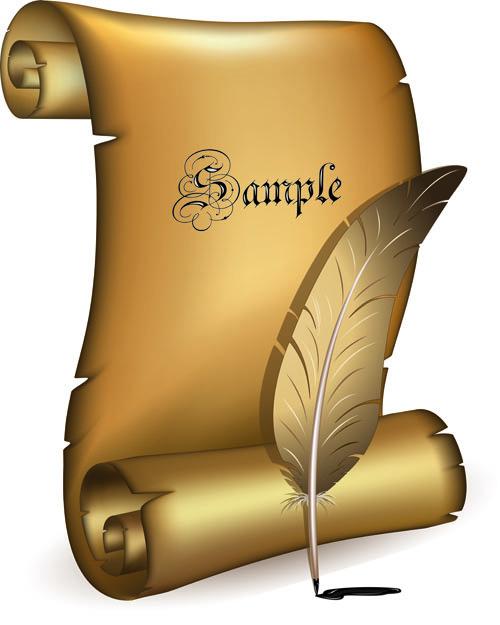 Set of old parchment Scrolls vector 03 107306 scrolls parchment old   