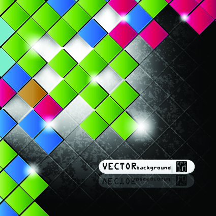 Colorful square vector background art 01 Vector Background square multicolor colorful   