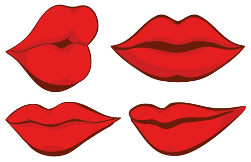 Woman red lips design vector 01 woman red lips design   