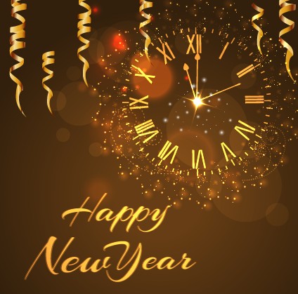 Happy New Year golden elements background vector new year happy golden elements element background vector background   