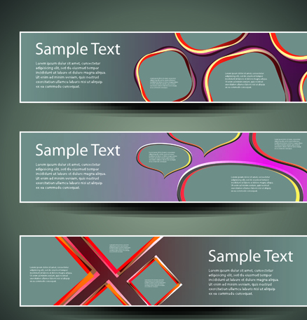 banner design elements abstract vector 05 elements element banner abstract   