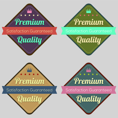 Labels premium quality retro style vector 01 Retro style quality premium labels label   