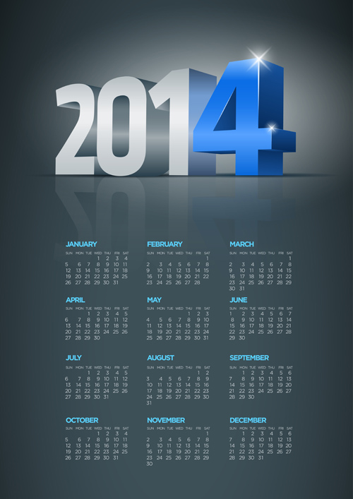 Calendar 2014 vector huge collection 46 Huge collection collection calendar 2014   